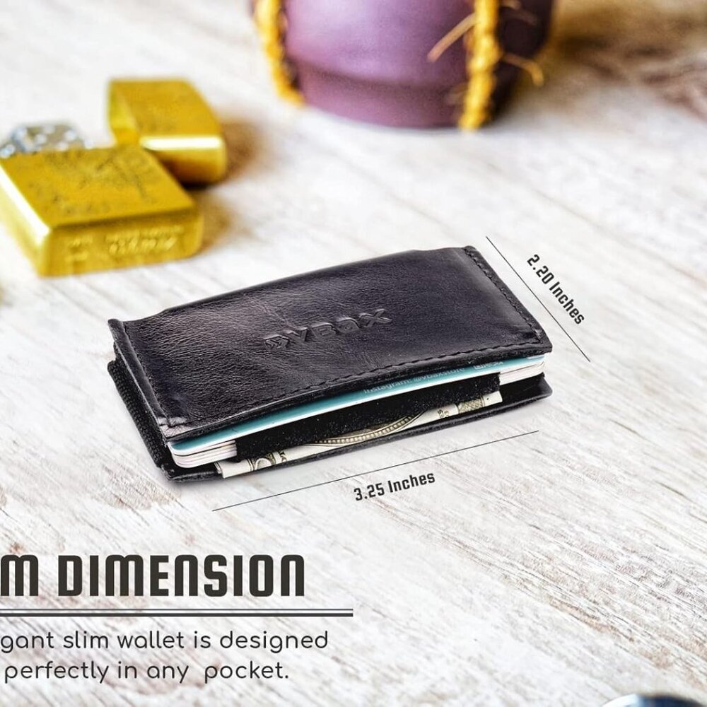 Elastic Wallet - Small Minimalists Slim Front Pocket Credit Card Holder for Men - Picture 3 of 9